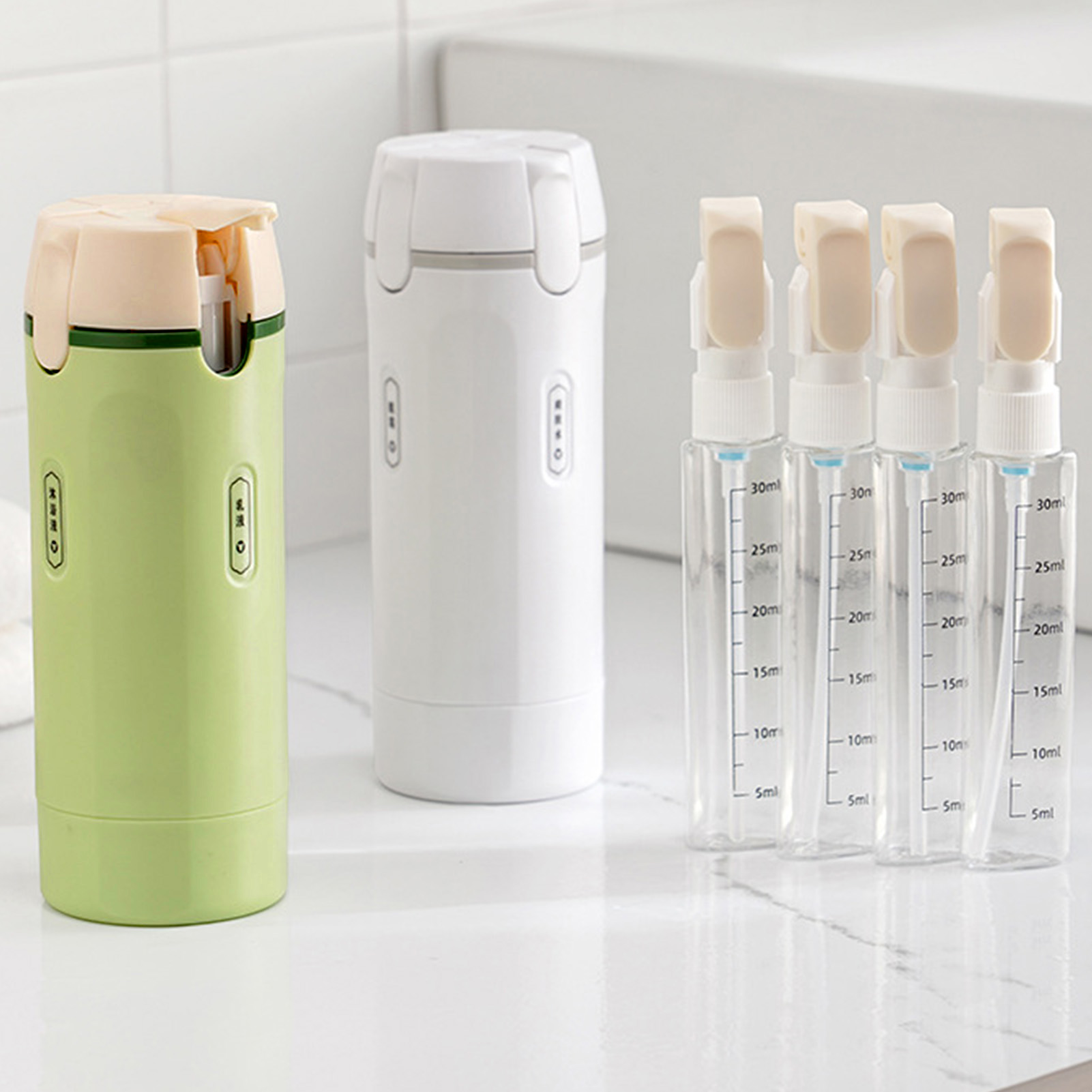 Dry Shampoo Travel - System dozowników płynów 4 w 1