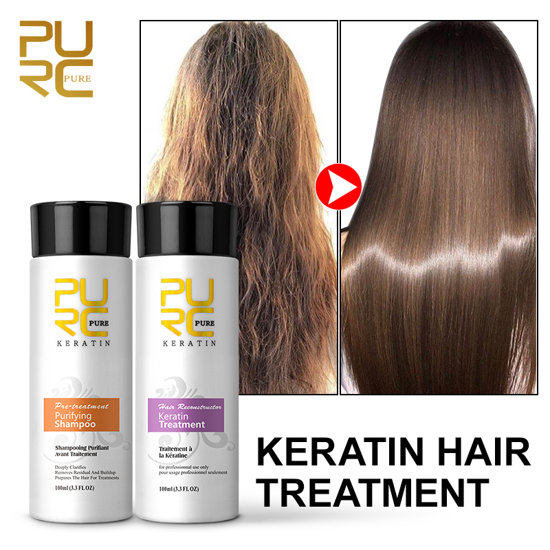 Hair Care Keratin Shampoo - PURC Brazylijska Kuracja Keratynowa do Włosów