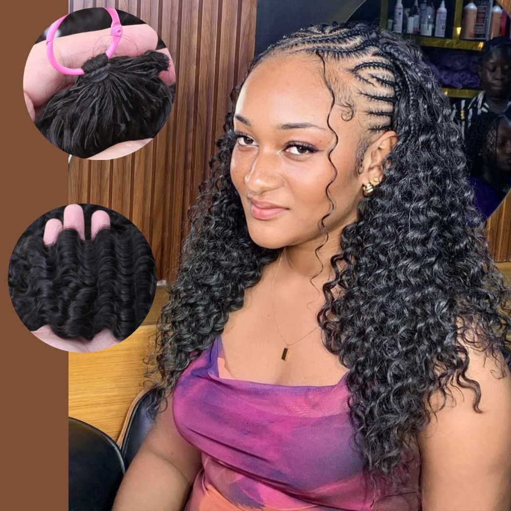 Feather Hair Extension - Włosy do szydełkowania dla czarnoskórych kobiet,