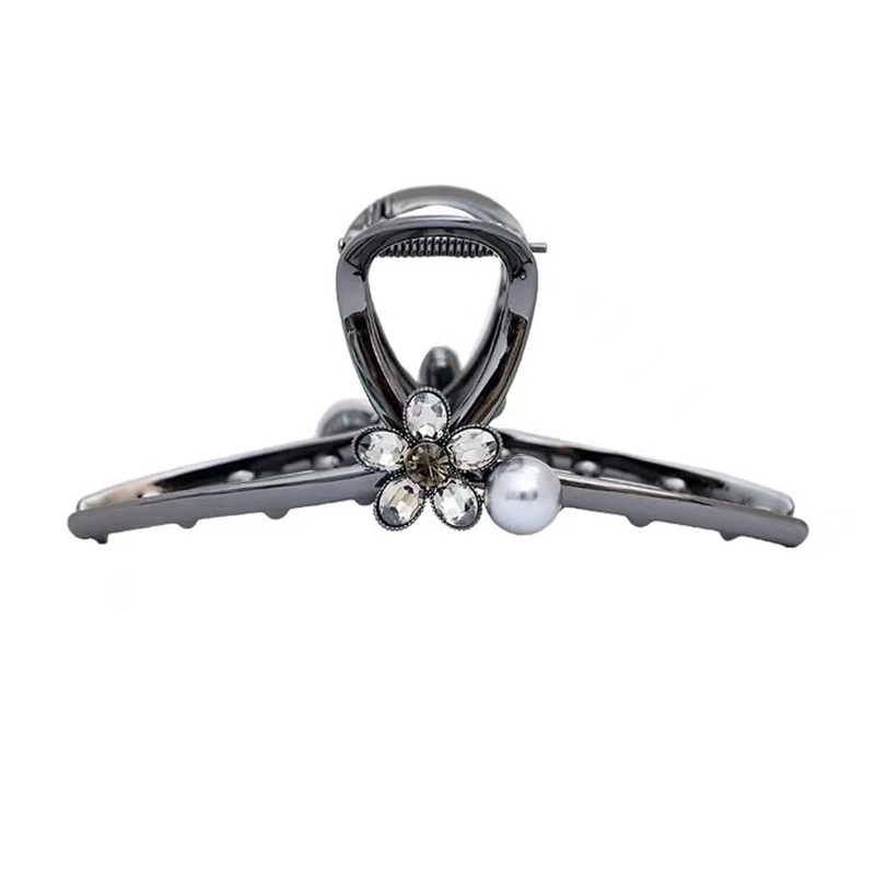 Czarny kryształowy kwiat Duży  – Hair Clip Claw Large recenzja i cena