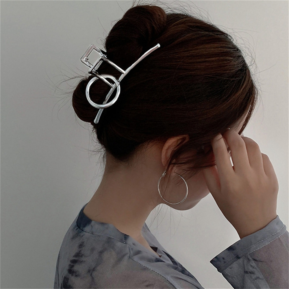 Srebrna metalowa duża klamra d – Hair Clip Claw Large recenzja i cena
